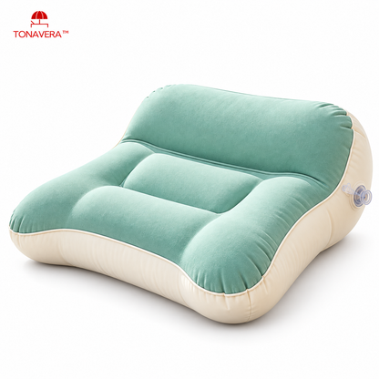 Tonavera™ Drift Pillow – Inflatable Beach Headrest, Compact Poolside Travel Pillow, Soft Packable Lounger Cushion for Resort & Seaside Relaxation